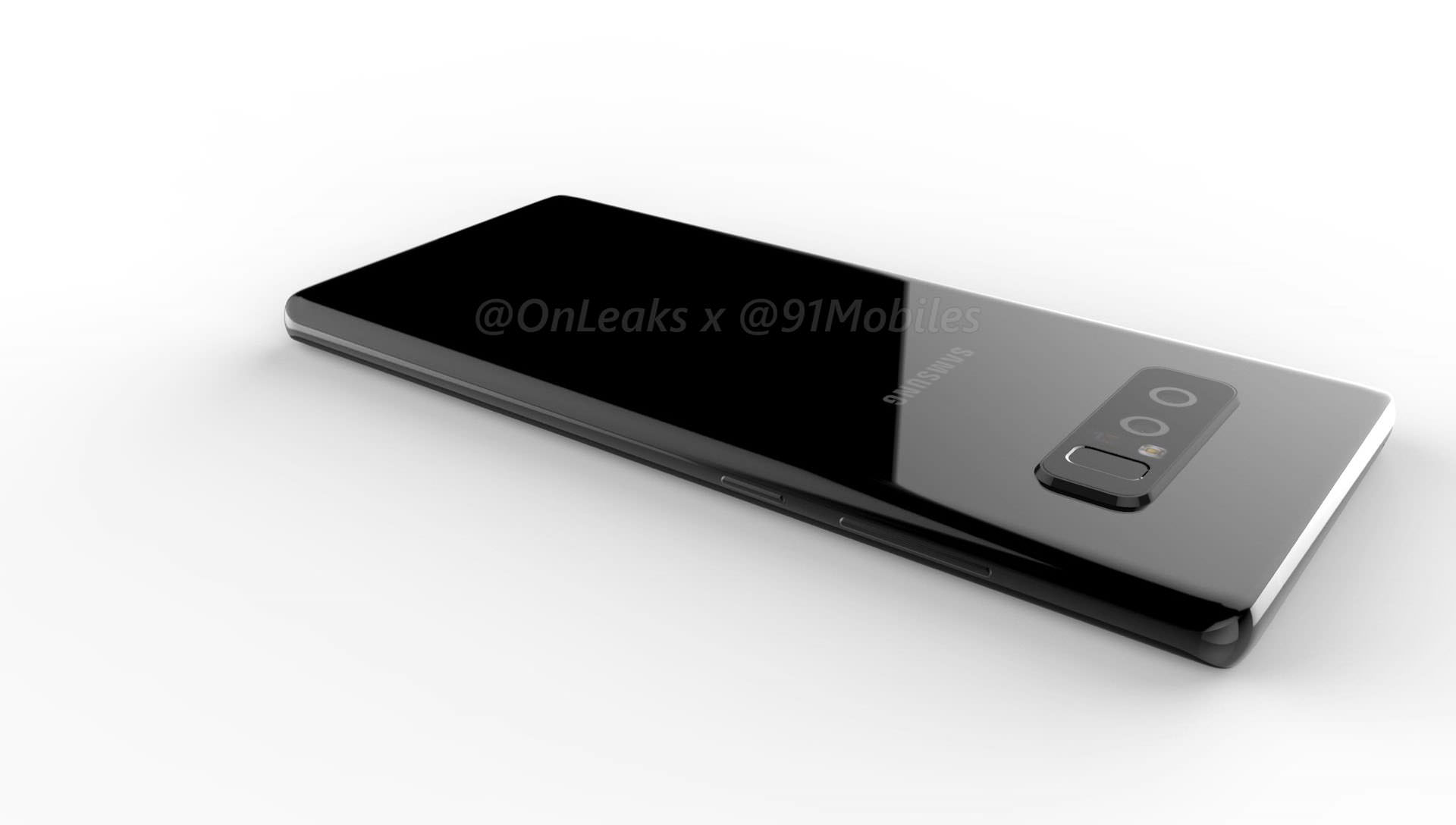 雙攝像鏡頭、6.3 寸屏：Samsung Galaxy Note 8 CAD 渲染圖與配置曝光；指紋識別器依舊擺在相機右側！ 5